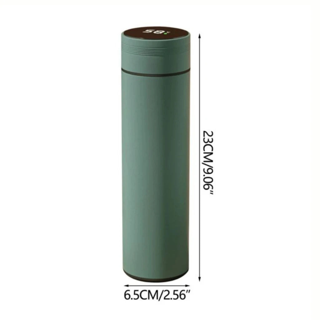 Garrafa Térmica 500ML Com Led Inox - Agua / Café - Display Digital