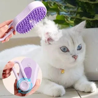 Escova Vapor Elétrica para remover pelos de Gatos e Cães