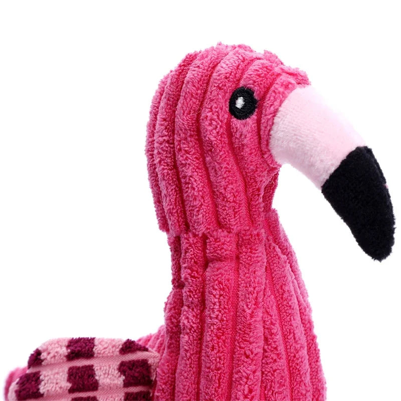 Brinquedo de pelúcia em formato de animal com apito para cães, brinquedo fofo e resistente a mordidas em veludo cotelê para cães, gatos e filhotes.