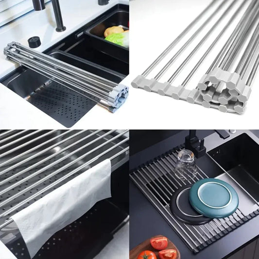 Escorredor de pratos, secador de louça, pia de cozinha, lavagem de talheres, multifuncional, organizador de cozinha