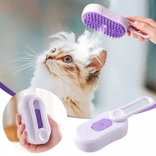 Escova Vapor Elétrica para remover pelos de  Gatos e Cães