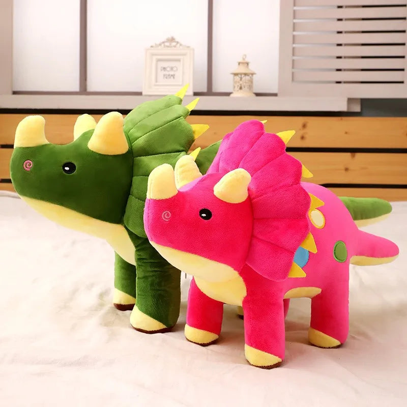 Dinossauro de Pelúcia Grande 40 cm – Triceratops e Stegosaurus Macios, Criativos e Infantis