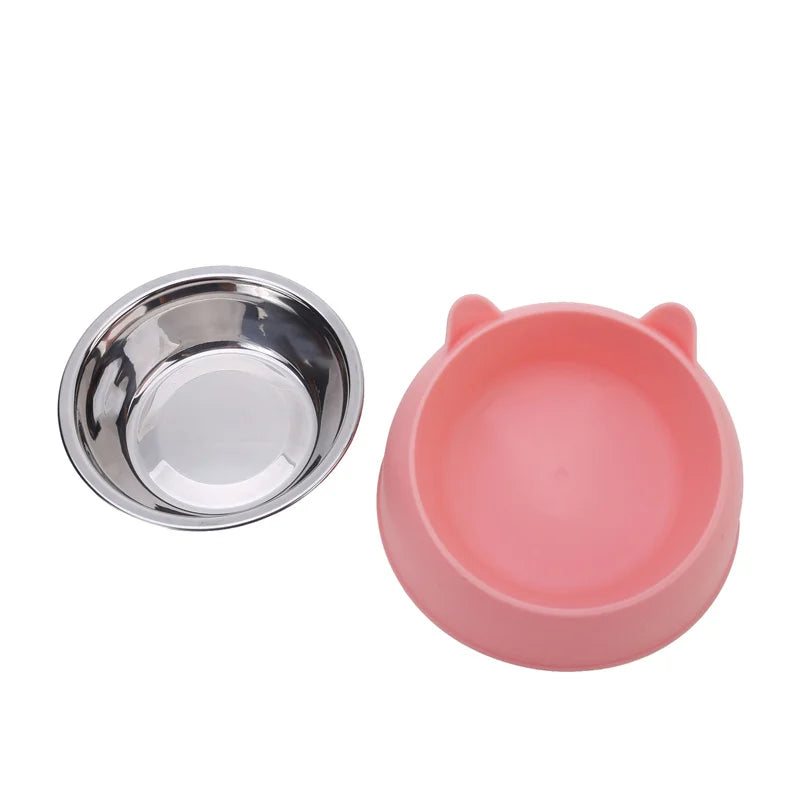 Tigela para cães e gatos 100ml, elevada em 15 graus, antiderrapante, com base para filhotes, alimentador de água potável, inclinação, proteção para o pescoço, acessórios para tigelas para animais de estimação.