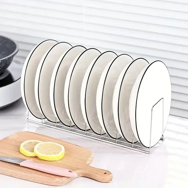 Organizador de Tigelas e Pratos de Aço Inoxidável para Cozinha, Suporte para Talheres e Tampas de Panelas, Acessórios de Cozinha