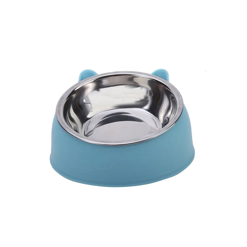 Tigela para cães e gatos 100ml, elevada em 15 graus, antiderrapante, com base para filhotes, alimentador de água potável, inclinação, proteção para o pescoço, acessórios para tigelas para animais de estimação.